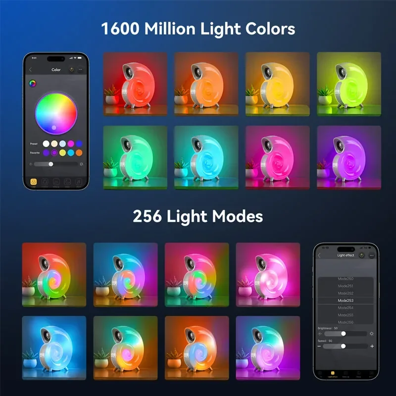 BowLift | Colorful Sea Shell LED Bluetooth Smart Speaker