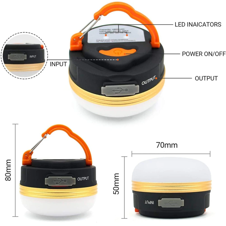 Practical Camping Magnetic LED Rechargeable Light | Bowlift