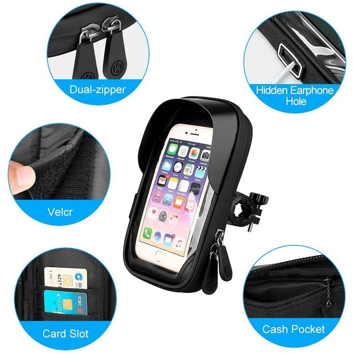 Motorcycle Handlebar  Waterproof Universal Phone Holder | Bowlift