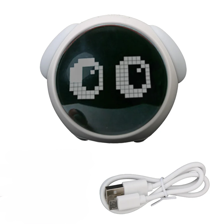 Cute Expression Night Light Alarm Clock | Bowlift