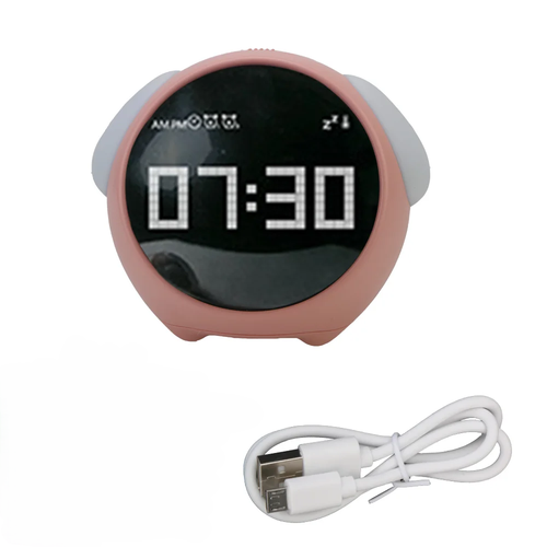 Cute Expression Night Light Alarm Clock | Bowlift