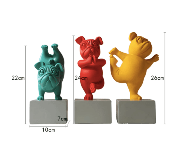 BowLift | Resin Abstract Yoga Bulldog Figurine