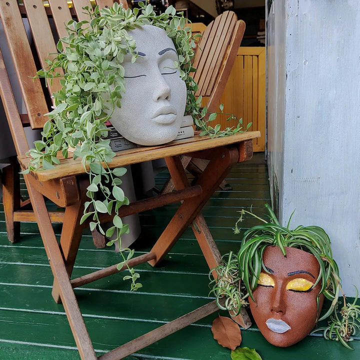 BowLift | Resin Human Face Hanging Planter - FaceVibe