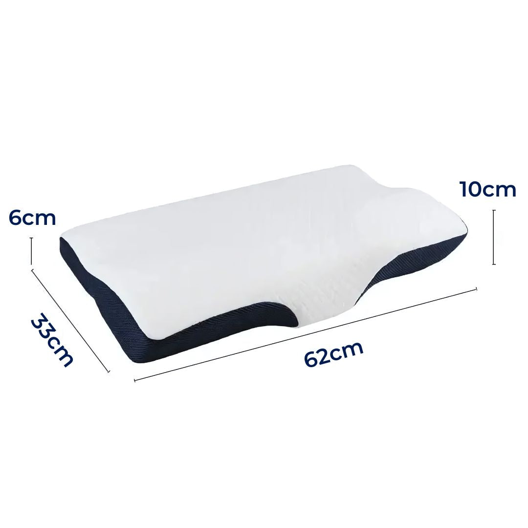 RestAlign Memory Foam Neck Support Pillow | Contoured Alignment for Neck Pain Relief and Improved Sleep Quality Bowlift
