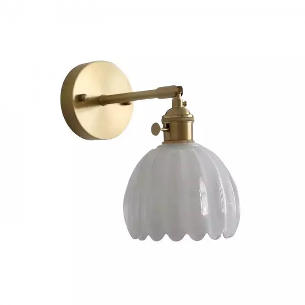 BowLift | Wall Light Vintage Glass Brass Sconce