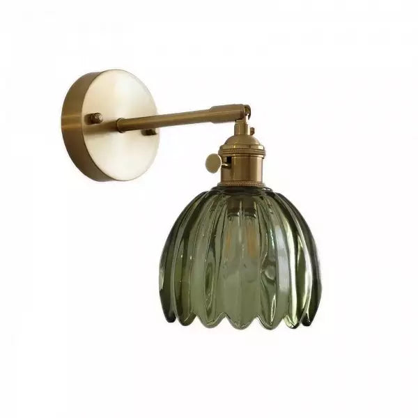 BowLift | Wall Light Vintage Glass Brass Sconce