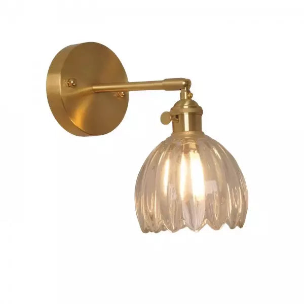 BowLift | Wall Light Vintage Glass Brass Sconce