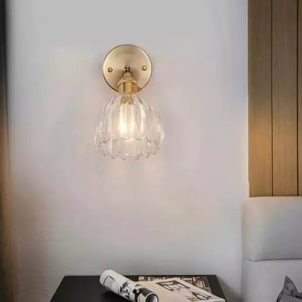 BowLift | Wall Light Vintage Glass Brass Sconce