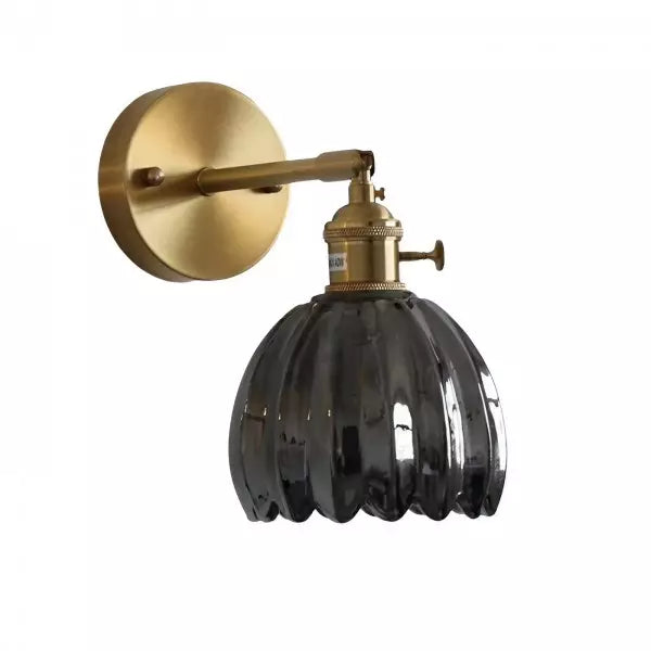 BowLift | Wall Light Vintage Glass Brass Sconce