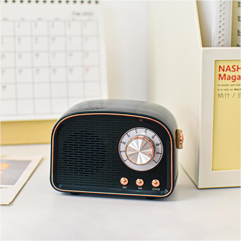 BowLift | Retro Round Radio Bluetooth Speaker