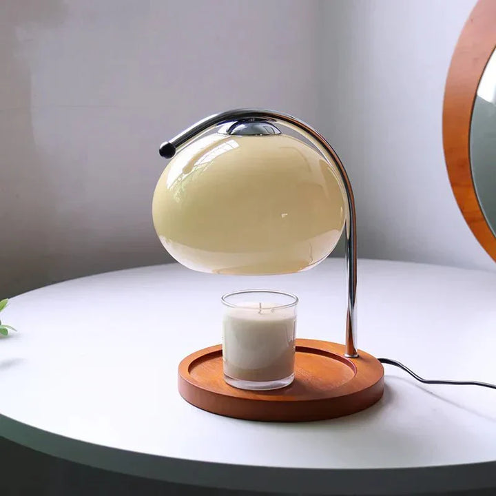 BowLift | Glass table lamp in retro style with stand