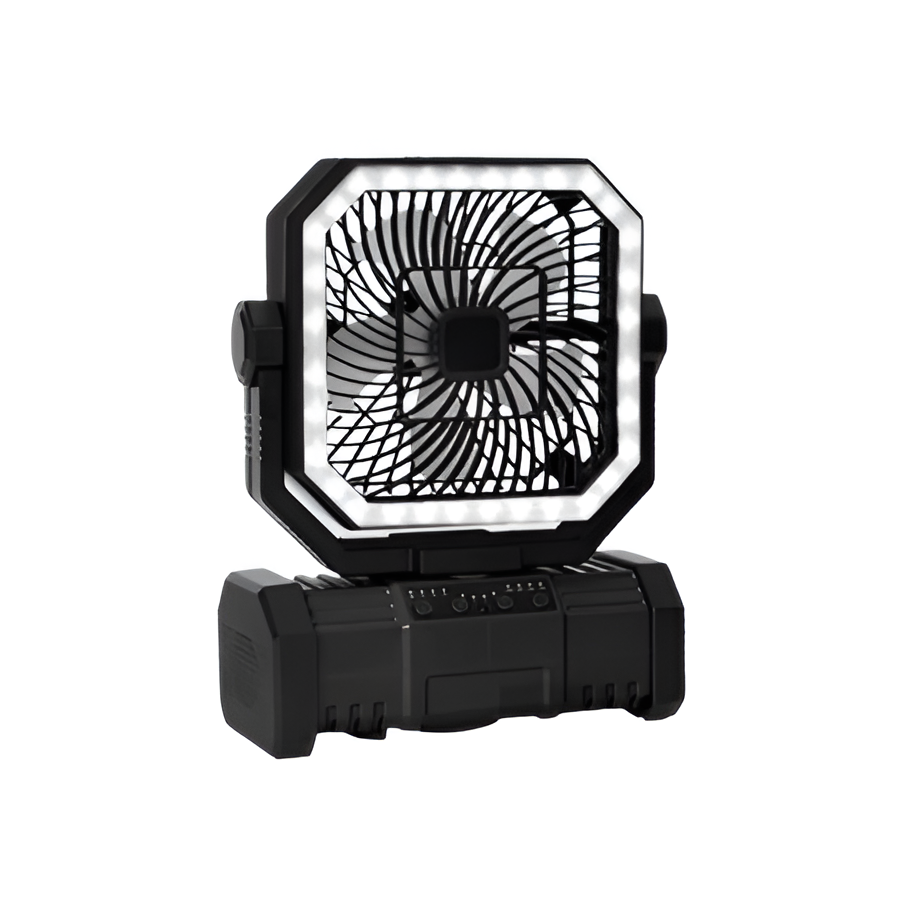 Rechargeable Camping Fan with 20000mAh Battery, 4 Speeds and LED Lantern | Bowlift