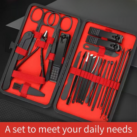BowLift | 16-Piece Stainless Steel Manicure and Pedicure Grooming Set