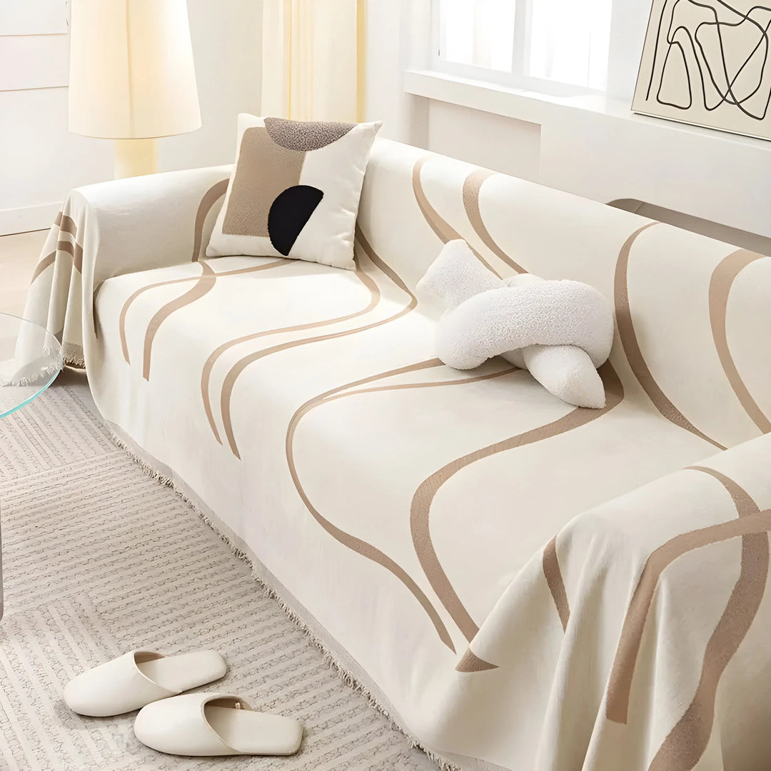 BowLift | Reversible Chenille/Cotton Sofa Cover - LuxeCasa