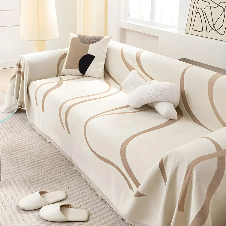 BowLift | Reversible Chenille/Cotton Sofa Cover - LuxeCasa