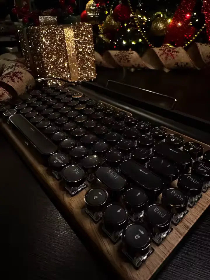 Retro Wireless Keyboard for Focused Work