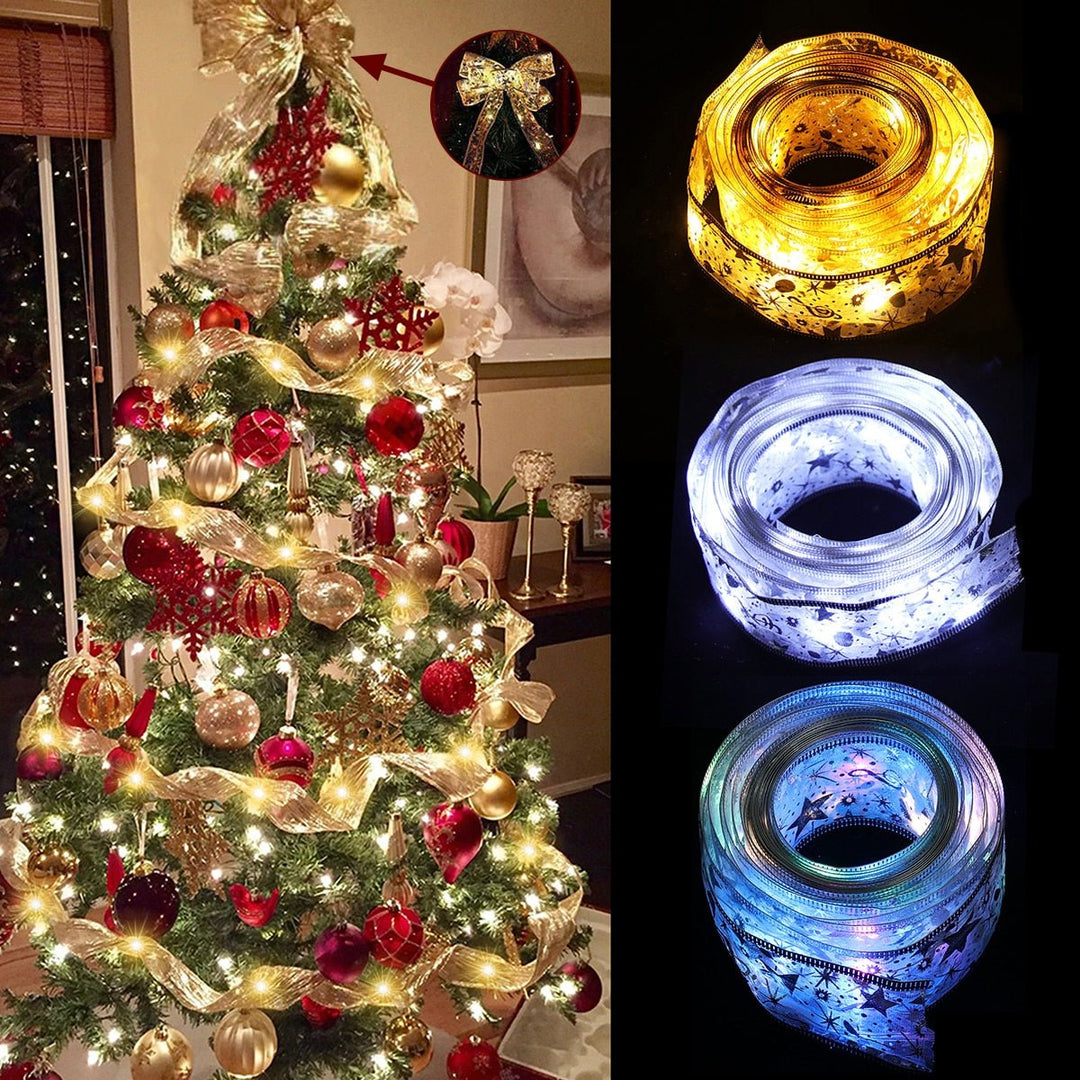BowLift | Ribbon Fairy Light Christmas Decoration