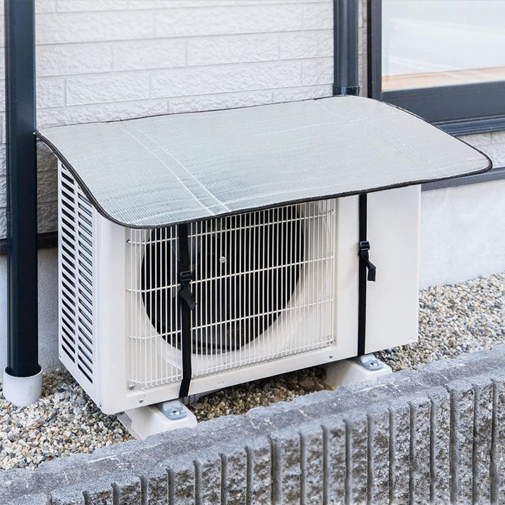 AC Outdoor Unit Protector Aluminium Cover With Straps Bowlift