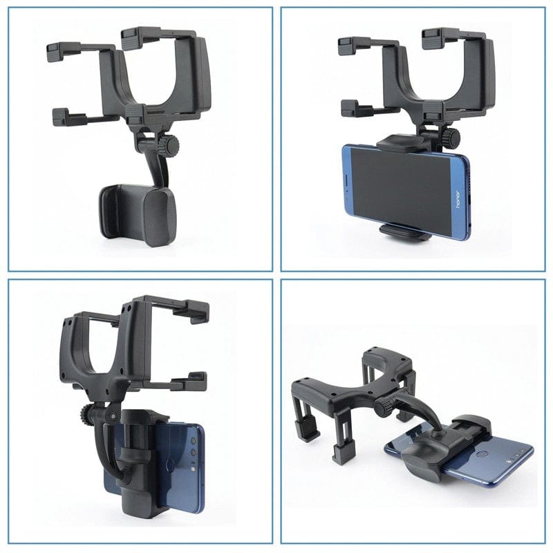BowLift | Roadview – Rearview Mirror Phone Mount with 360° Rotation & Telescopic Arm