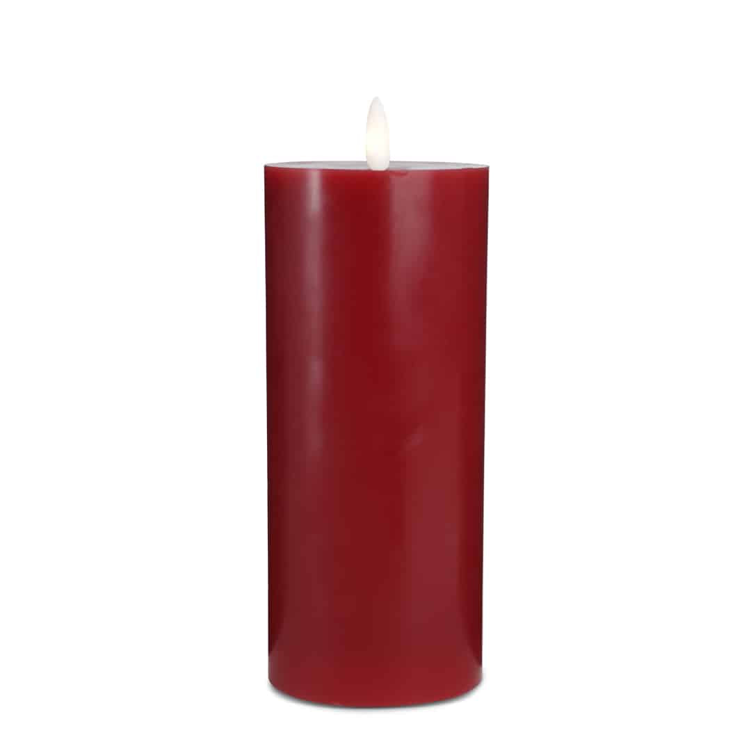 LED Candle (1 piece) with realistic 3D flame 7.5 x 20 cm | Bowlift