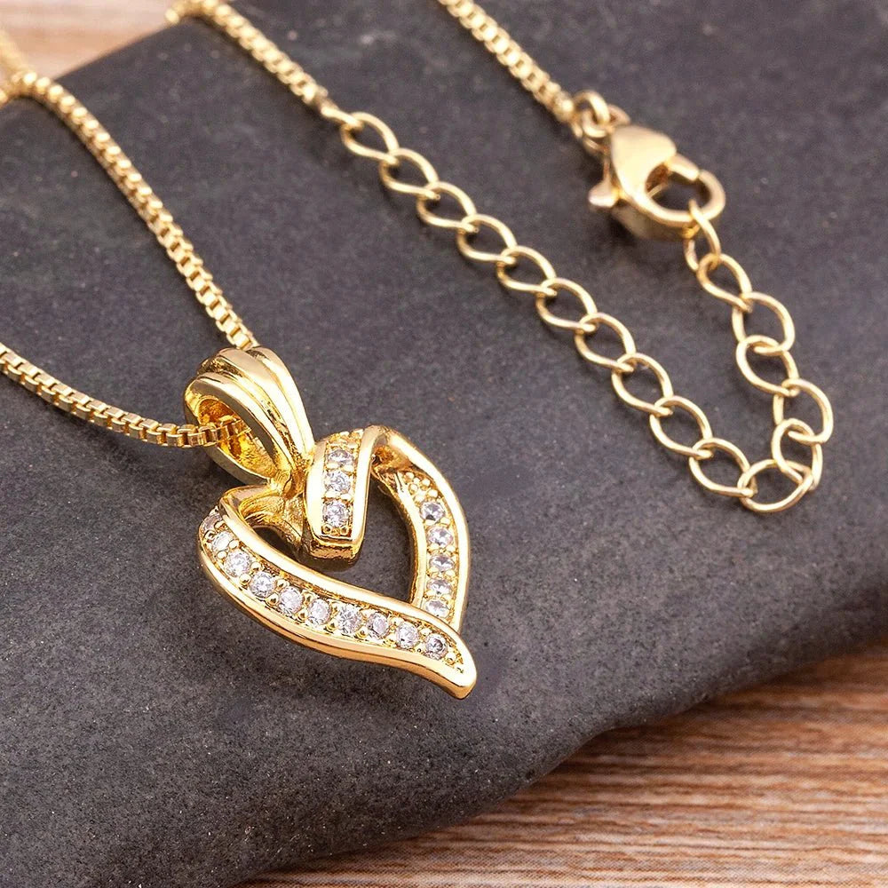 BowLift | Romantic Diamond Heart Pendant Necklace