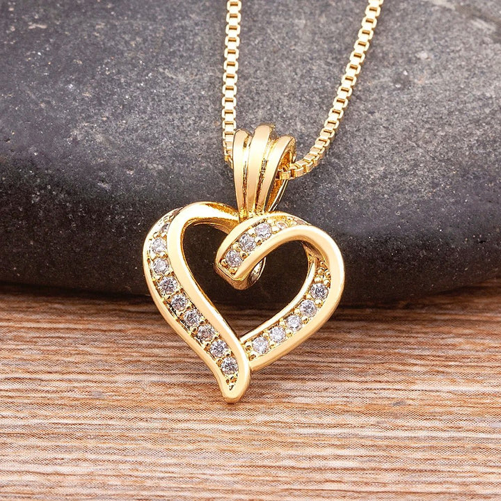 BowLift | Romantic Diamond Heart Pendant Necklace