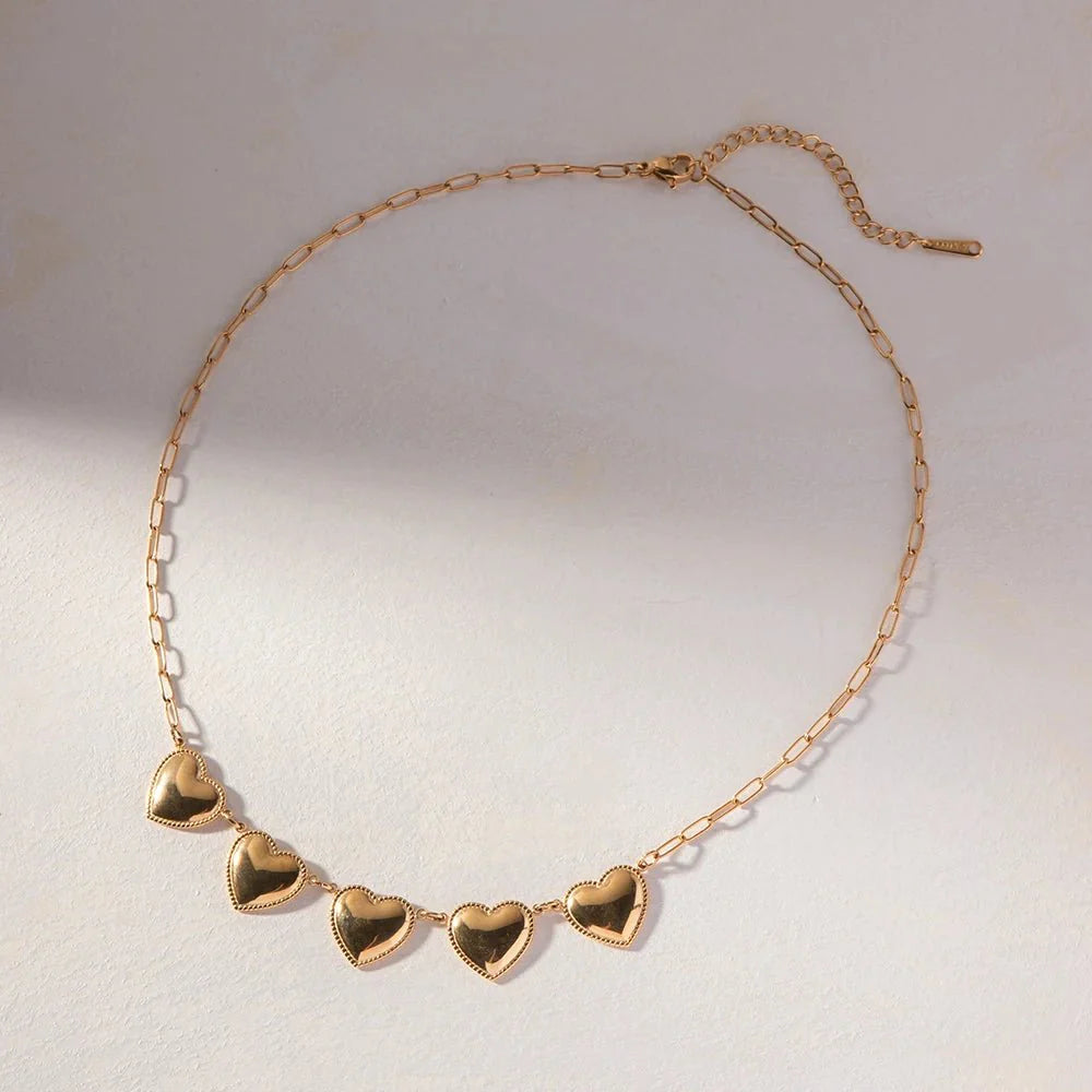 BowLift | Romantic Five Heart Pendant Necklace