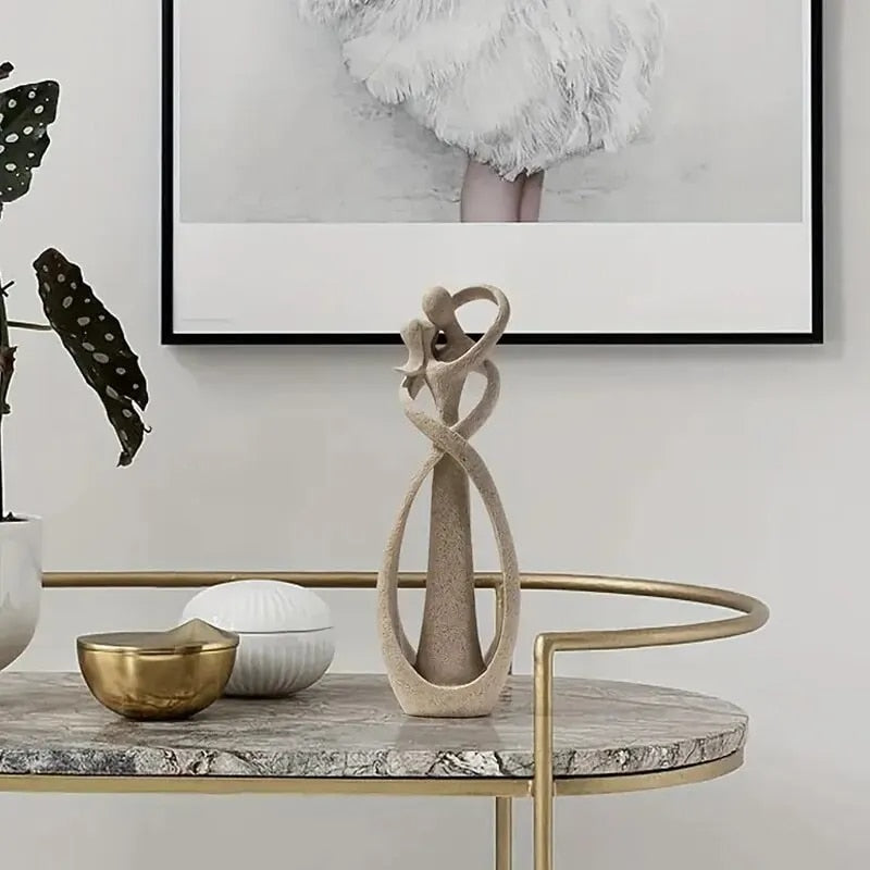 BowLift | Romantic Resin Sculpture - Serene Embrace