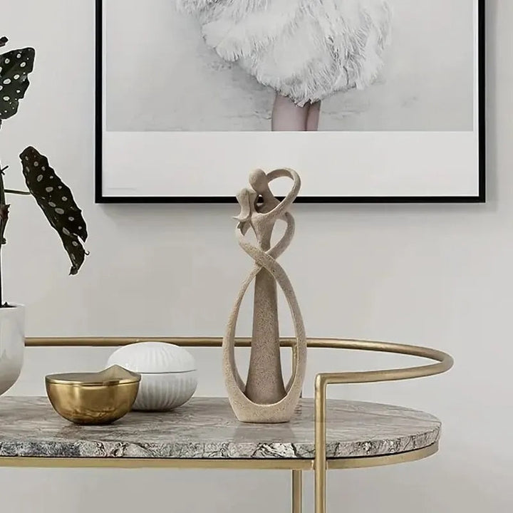 BowLift | Amavira Love Sculpture Resin | Symbol of Affection & Harmony | Romantic Design | 26 cm