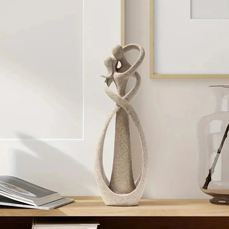 BowLift | Amavira Love Sculpture Resin | Symbol of Affection & Harmony | Romantic Design | 26 cm