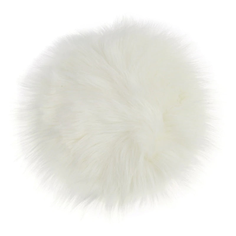 BowLift | Faux Fur Round Seat Cushion