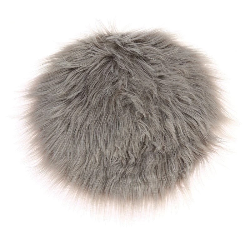 BowLift | Faux Fur Round Seat Cushion