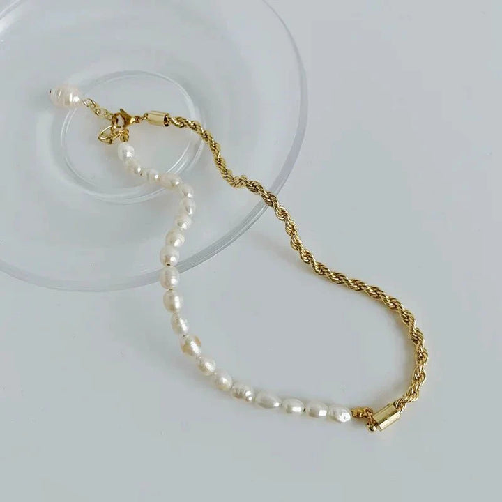 BowLift | Rope Chain Pearl Contrast Bracelet and Necklace