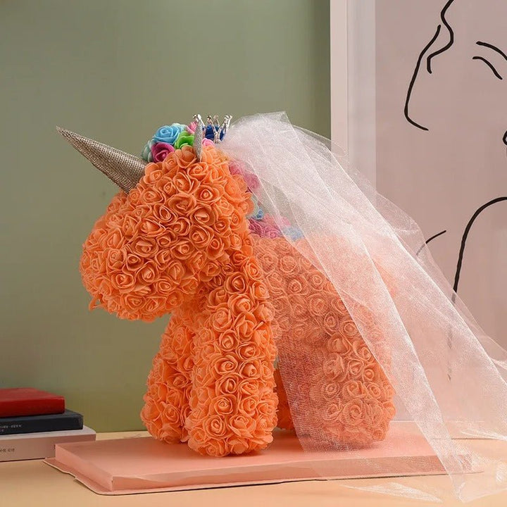 BowLift | Rose Unicorn - Artificial Flower Unicorn with Over 500 Flowers, Best Gift for Christmas, Valentine’s Day, Anniversary and Birthdays