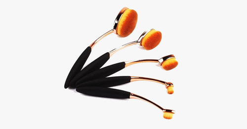BowLift | Oval Makeup Brush Set in Rose Gold – A Brush for Every Need