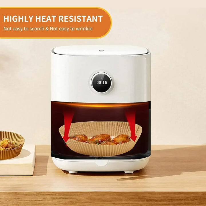 Round Air Fryer Paper Disposable Non-Stick Baking Papers Microwavable | Bowlift