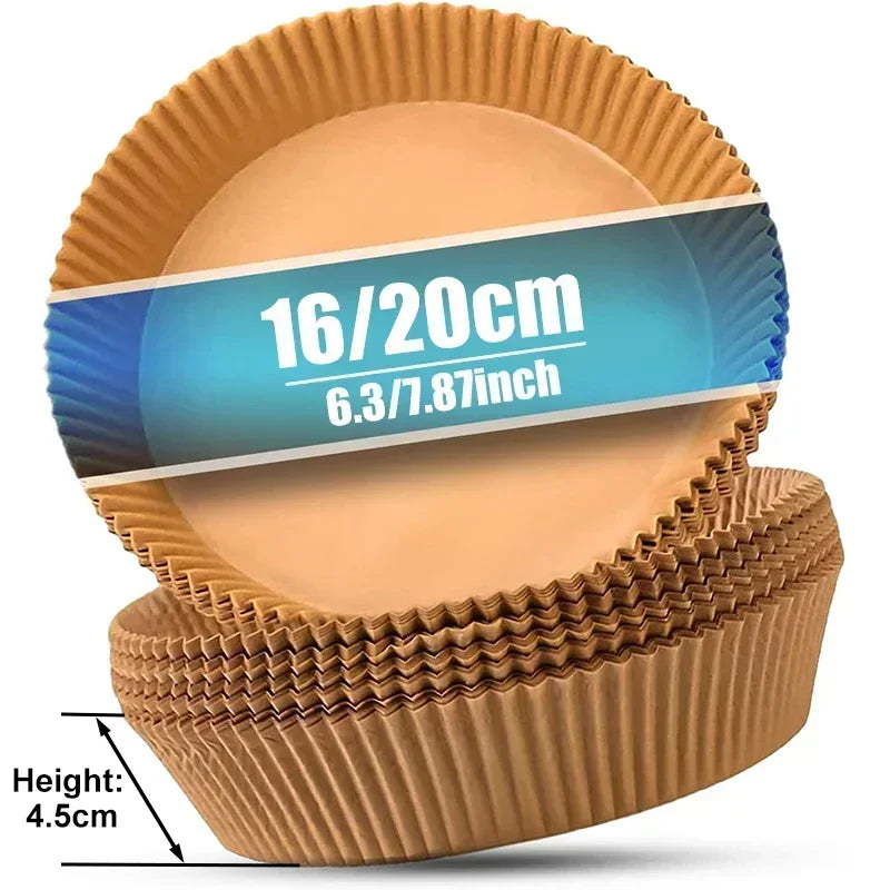Round Air Fryer Paper Disposable Non-Stick Baking Papers Microwavable | Bowlift