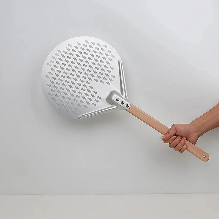 Round Pizza Turning Shovel Pizza Paddle with Wood Handle Pizza Shovel | Bowlift