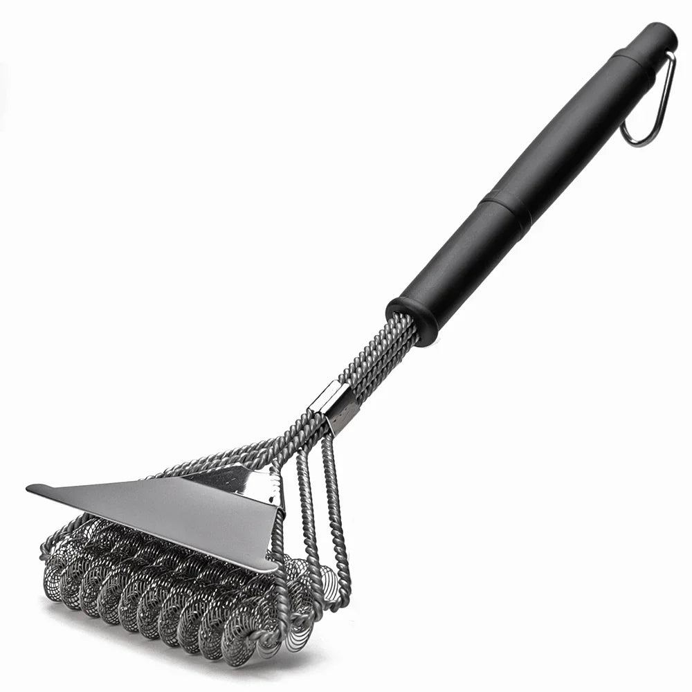 Rust Resistant Stainless Steel Bristle Free BBQ Grill Brush Cleaner | Bowlift
