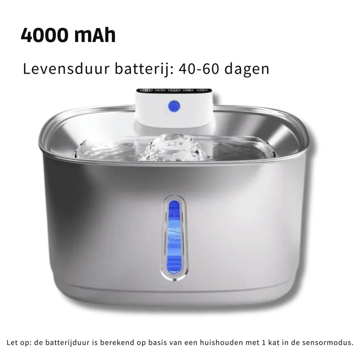 Smart Drinking Fountain for Cats and Dogs – 3.2L Stainless Steel with Filter | Bowlift