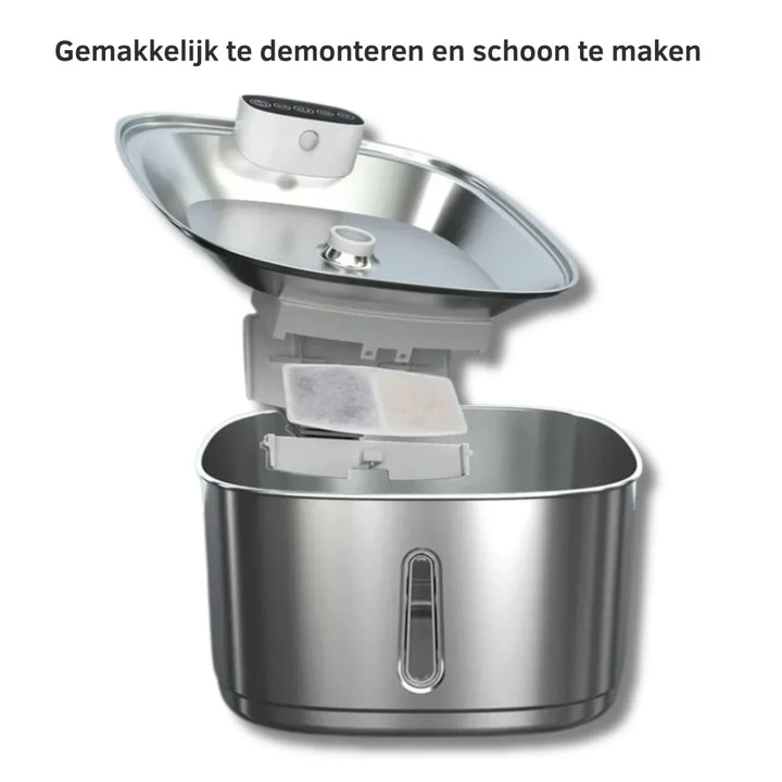 Smart Drinking Fountain for Cats and Dogs – 3.2L Stainless Steel with Filter | Bowlift