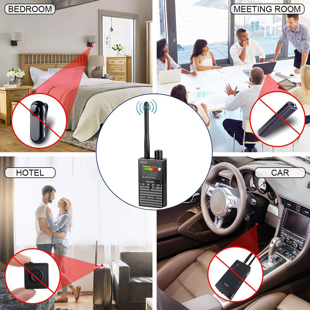 Spy Signal Bug Detector, HF Detector, Hidden Camera, Laser Lens, GSM GPS Device Finder