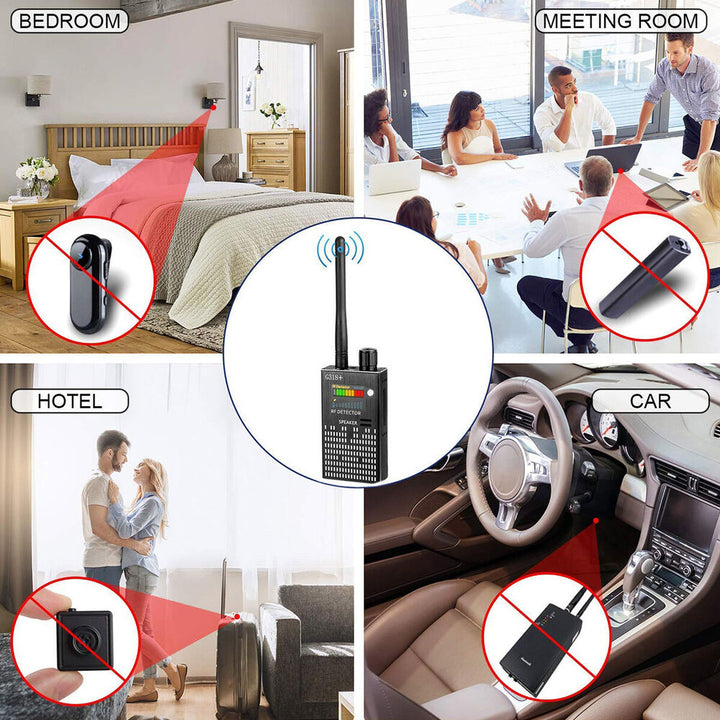 Spy Signal Bug Detector, HF Detector, Hidden Camera, Laser Lens, GSM GPS Device Finder