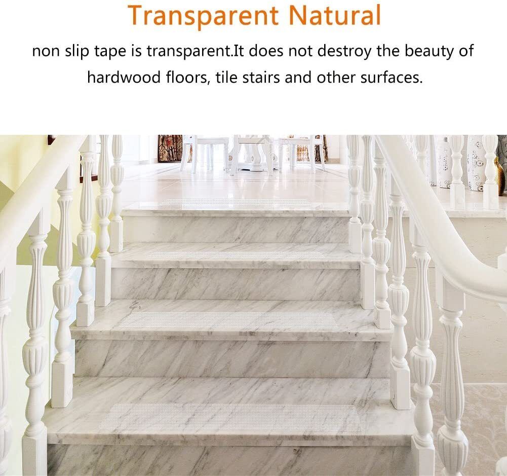 Stair Treads Non-Slip Strips for Indoors Clear Safety Anti Slip Step Grip Tape Bowlift