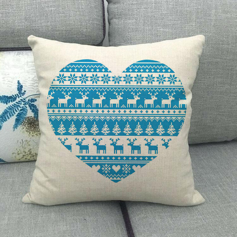 18" Cojines Merry Xmas Couch Throw Pillow Cover Case Home Sofa Decor Pillowslip Bowlift