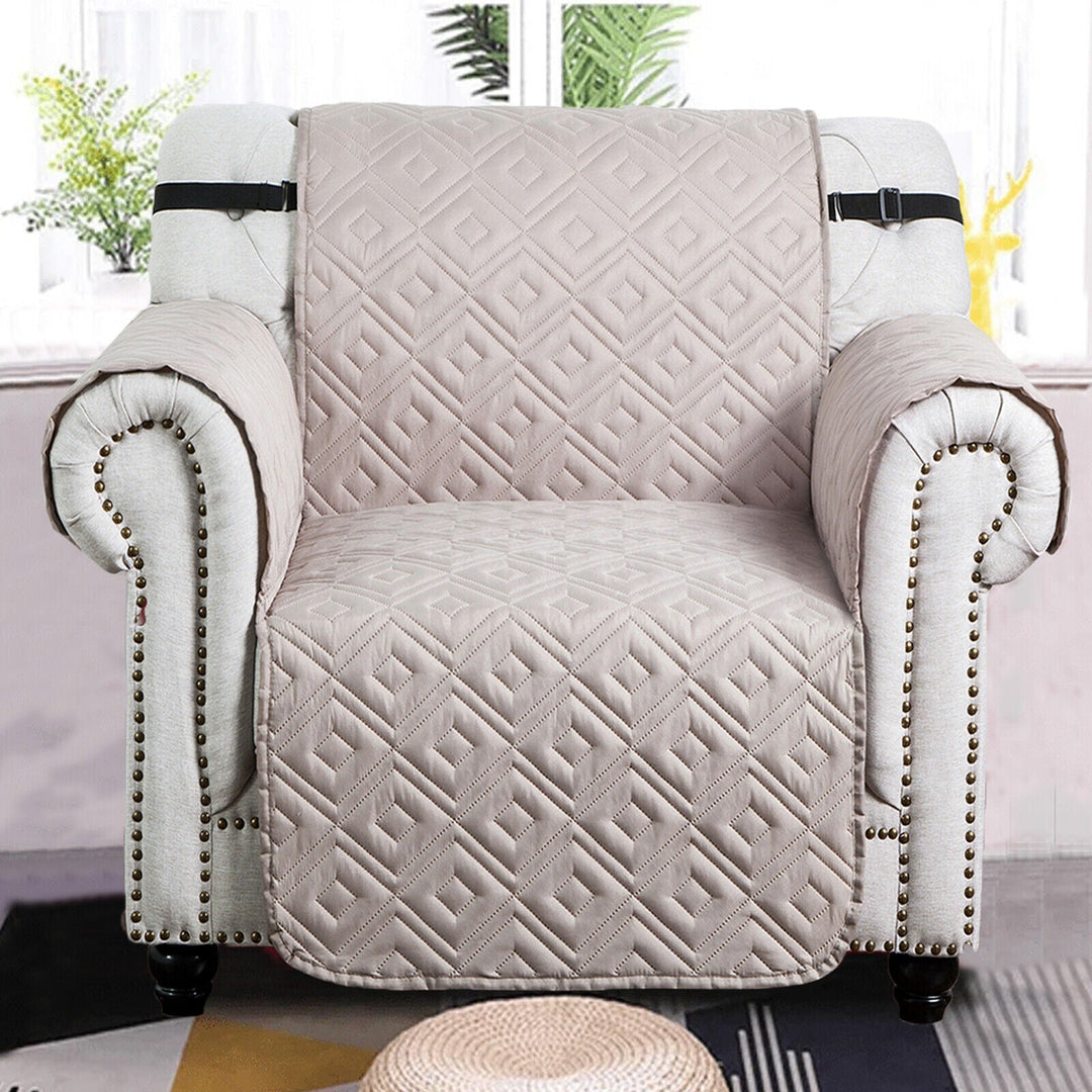 Quilted Sofa Cover Pet Protector Throw Waterproof Sofa Slip Covers 1/2/3 Settee Bowlift