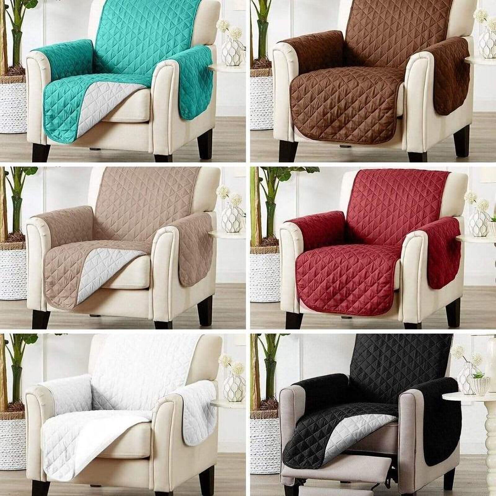 1/2/3 Seater Pet Sofa Protector Cover Quilted Couch Covers Lounge Slipcover Bowlift