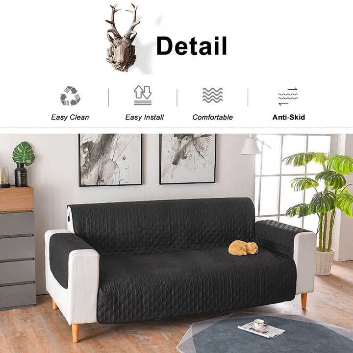 1/2/3 Seater Pet Sofa Protector Cover Quilted Couch Covers Lounge Slipcover Bowlift