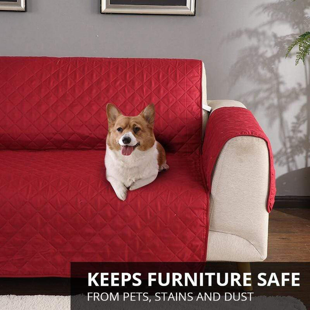 1/2/3 Seater Pet Sofa Protector Cover Quilted Couch Covers Lounge Slipcover Bowlift
