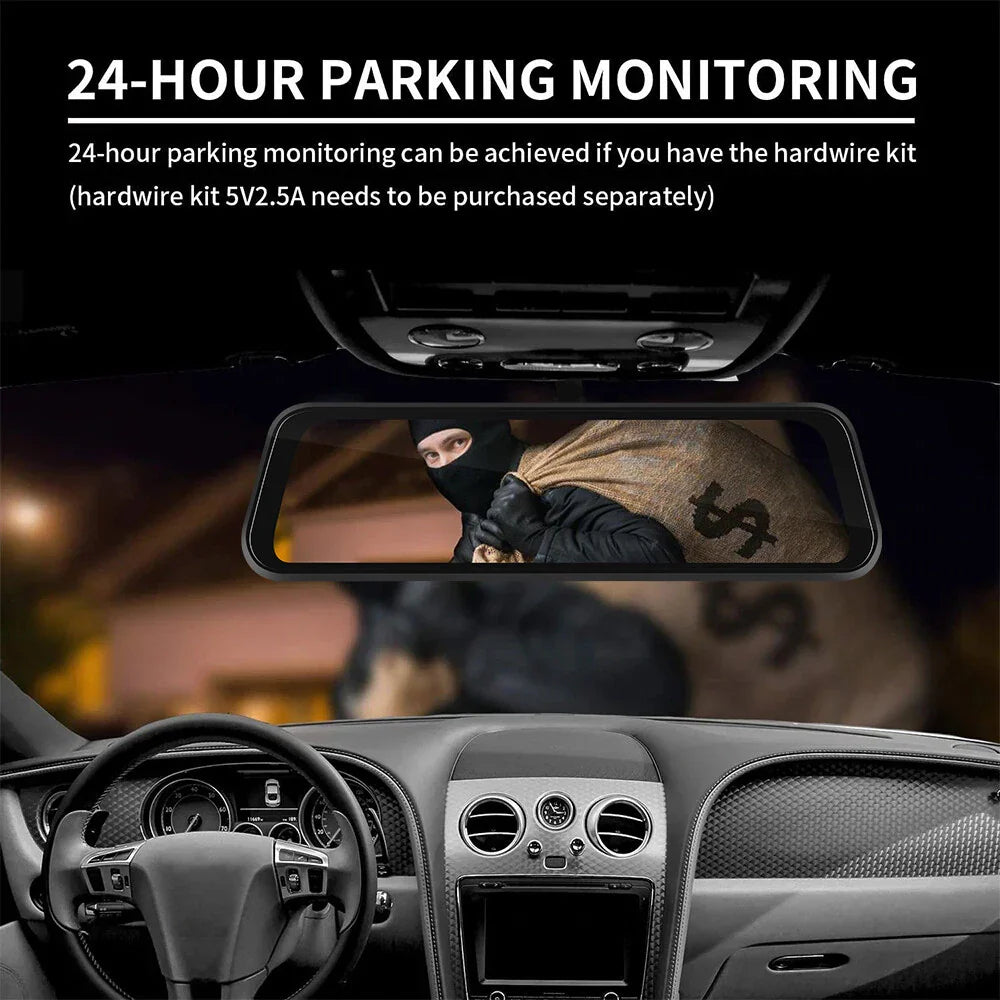 BowLift | Rearview Mirror Dash Cam 4K Front & Rear | CarPlay & Smart Driving Assistant